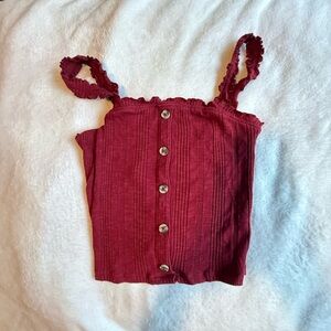Aeropostale Burgundy Crop Top